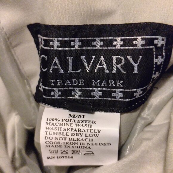 Calvary Trade Mark Jacket Full Zip Eisenhower Mens Size Medium Ivory Cream - Picture 10 of 11